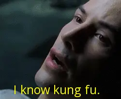 Now I know Kung Fu