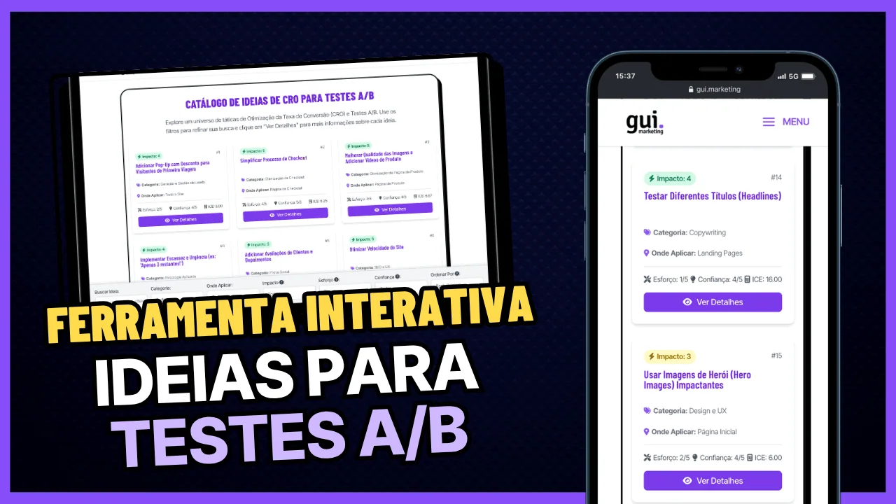 ideias de teste ab