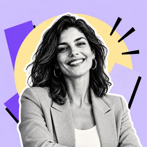 Retrato da empresária que deu o depoimento, sorrindo.