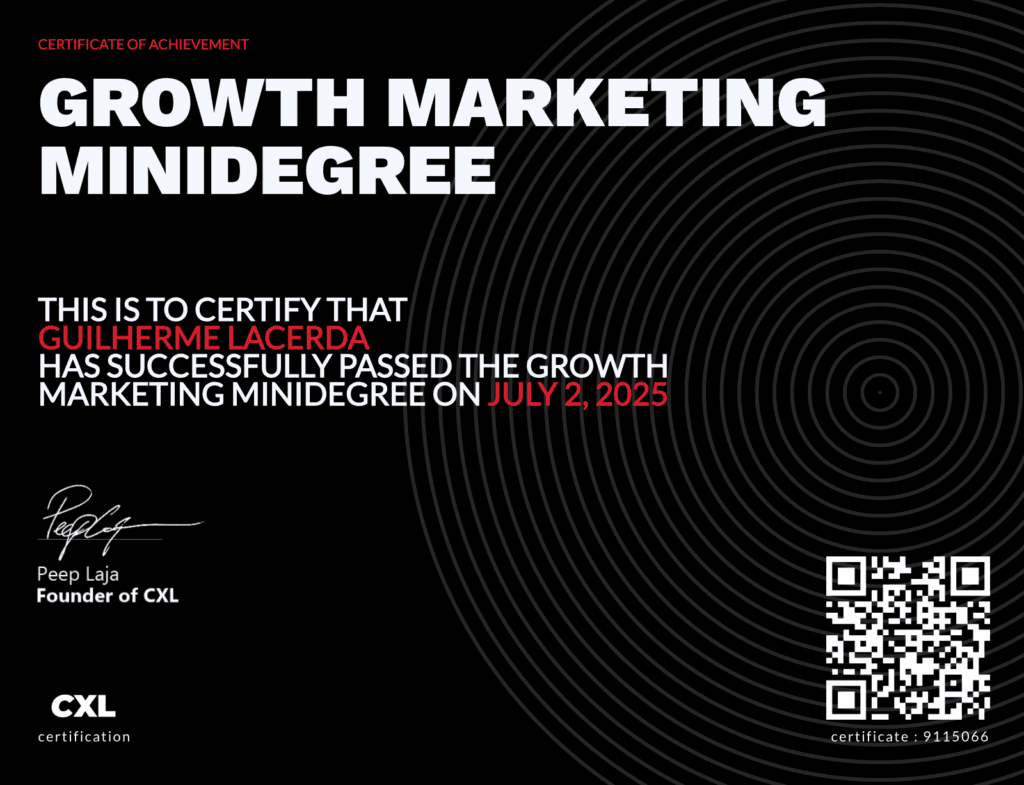 CXL Growth Marketing Minidegree